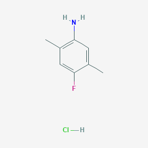 molecular formula C8H11ClFN B1383324 4-Fluoro-2,5-dimethylaniline hydrochloride CAS No. 1798747-80-4
