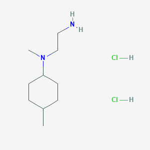 molecular formula C10H24Cl2N2 B1383325 N-(2-氨基乙基)-N,4-二甲基环己烷-1-胺二盐酸盐 CAS No. 1803586-73-3