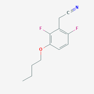 molecular formula C12H13F2NO B1383328 3-丁氧基-2,6-二氟苯乙腈 CAS No. 1706435-04-2