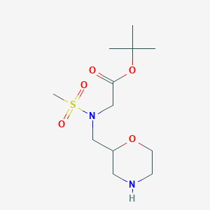 molecular formula C12H24N2O5S B1383329 tert-butyl 2-[N-(morpholin-2-ylmethyl)methanesulfonamido]acetate CAS No. 1803583-48-3
