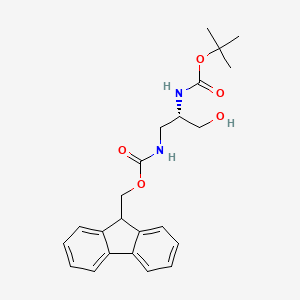 molecular formula C23H28N2O5 B13833301 N-alpha-tert-Butyloxycarbonyl-N-beta-(benzyloxycarbonyl)-L-2,3-diaminopropanol 