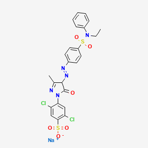 molecular formula C24H20Cl2N5NaO6S2 B13833351 Acid yellow 61 