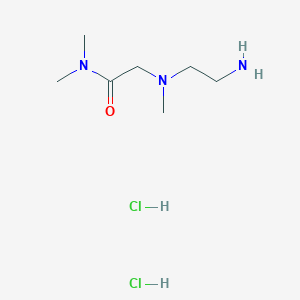 molecular formula C7H19Cl2N3O B1383338 2-[(2-aminoethyl)(methyl)amino]-N,N-dimethylacetamide dihydrochloride CAS No. 1803602-10-9
