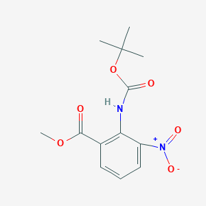 molecular formula C13H16N2O6 B138334 甲基2-((叔丁氧羰基)氨基)-3-硝基苯甲酸酯 CAS No. 57113-90-3