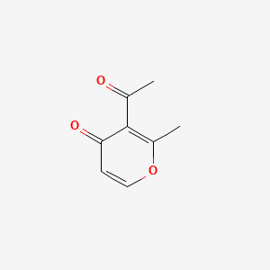 molecular formula C8H8O3 B13833433 3-Acetyl-2-methylpyran-4-one 