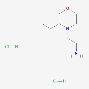 molecular formula C8H20Cl2N2O B1383346 2-(3-Ethylmorpholin-4-yl)ethan-1-amine dihydrochloride CAS No. 1803586-42-6