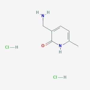 molecular formula C7H12Cl2N2O B1383349 3-(Aminomethyl)-6-methyl-1,2-dihydropyridin-2-one dihydrochloride CAS No. 857429-62-0