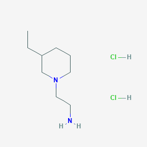 2-(3-Ethylpiperidin-1-yl)ethan-1-amine dihydrochloride