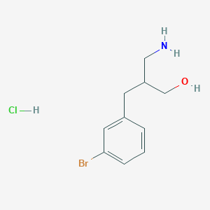 molecular formula C10H15BrClNO B1383353 3-Amino-2-[(3-bromophenyl)methyl]propan-1-ol hydrochloride CAS No. 1803606-14-5