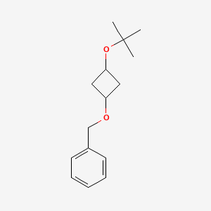 molecular formula C15H22O2 B1383355 {[3-(Tert-butoxy)cyclobutoxy]methyl}benzene CAS No. 1803608-56-1
