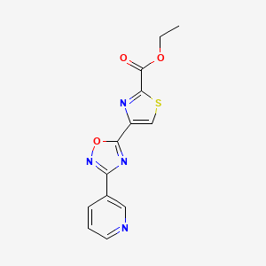 Ethyl 4-[3-(pyridin-3-yl)-1,2,4-oxadiazol-5-yl]-1,3-thiazole-2-carboxylate