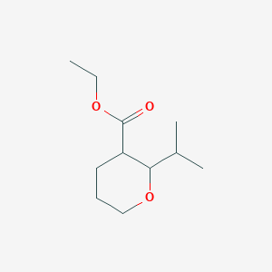 molecular formula C11H20O3 B1383360 Ethyl 2-(propan-2-yl)oxane-3-carboxylate CAS No. 1795499-96-5