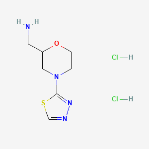 [4-(1,3,4-Thiadiazol-2-yl)morpholin-2-yl]methanamine dihydrochloride