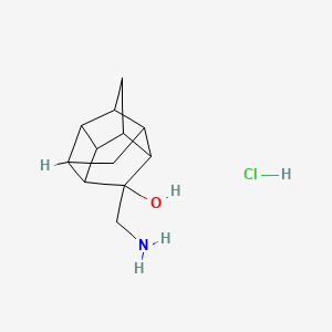 8-(Aminomethyl)pentacyclo[5.4.0.0^{2,6}.0^{3,10}.0^{5,9}]undecan-8-ol hydrochloride