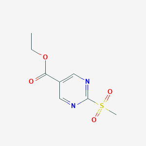 molecular formula C8H10N2O4S B138337 Ethyl 2-(methylsulfonyl)pyrimidine-5-carboxylate CAS No. 148550-51-0