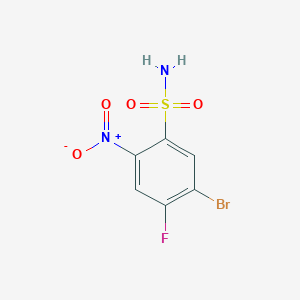 5-Bromo-4-fluoro-2-nitrobenzene-1-sulfonamide