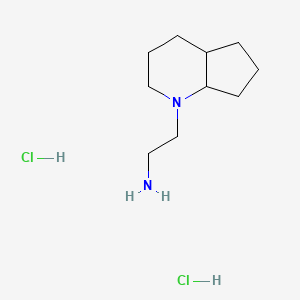 2-{octahydro-1H-cyclopenta[b]pyridin-1-yl}ethan-1-amine dihydrochloride