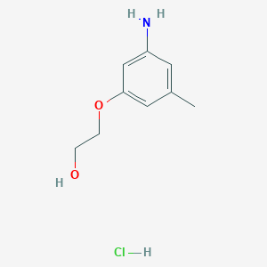 molecular formula C9H14ClNO2 B1383385 2-(3-Amino-5-methylphenoxy)ethan-1-ol hydrochloride CAS No. 1795503-75-1