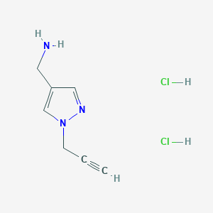 molecular formula C7H11Cl2N3 B1383386 [1-(prop-2-yn-1-yl)-1H-pyrazol-4-yl]methanamine dihydrochloride CAS No. 1795278-41-9