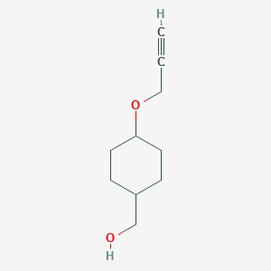 molecular formula C10H16O2 B1383387 [4-(prop-2-yn-1-yloxy)cyclohexyl]methanol, Mixture of diastereomers CAS No. 1692498-55-7