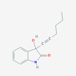 molecular formula C14H15NO2 B138339 3-(1-己炔基)-3-羟基-2-吲哚酮 CAS No. 149916-72-3