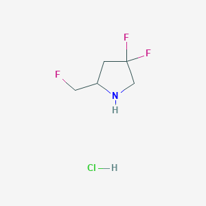 molecular formula C5H9ClF3N B13833956 4,4-Difluoro-2-(fluoromethyl)pyrrolidine;hydrochloride 
