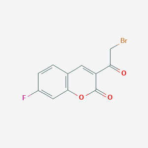 molecular formula C11H6BrFO3 B1383397 3-(2-溴乙酰)-7-氟香豆素-2-酮 CAS No. 1446333-79-4