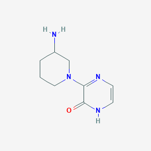 molecular formula C9H14N4O B1383403 3-(3-氨基哌啶-1-基)吡嗪-2(1H)-酮 CAS No. 1597062-59-3