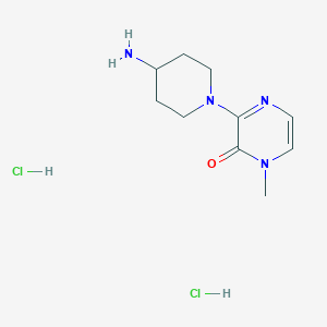 molecular formula C10H18Cl2N4O B1383405 3-(4-Aminopiperidin-1-yl)-1-methyl-1,2-dihydropyrazin-2-one dihydrochloride CAS No. 1803598-11-9