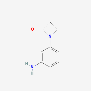 molecular formula C9H10N2O B1383407 1-(3-Aminophenyl)azetidin-2-one CAS No. 1456595-12-2