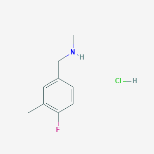 molecular formula C9H13ClFN B1383410 [(4-氟-3-甲基苯基)甲基](甲基)胺盐酸盐 CAS No. 1645523-09-6