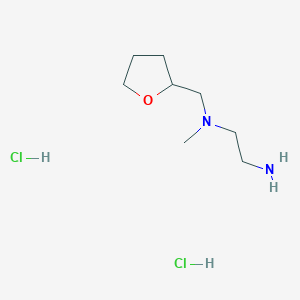 molecular formula C8H20Cl2N2O B1383412 (2-Aminoethyl)(methyl)(oxolan-2-ylmethyl)amine dihydrochloride CAS No. 1803582-60-6