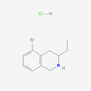 molecular formula C11H15BrClN B1383413 5-Bromo-3-ethyl-1,2,3,4-tetrahydroisoquinoline hydrochloride CAS No. 1795427-60-9
