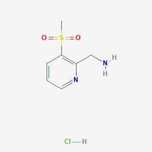 molecular formula C7H11ClN2O2S B1383417 (3-Methanesulfonylpyridin-2-yl)methanamine hydrochloride CAS No. 1795188-95-2