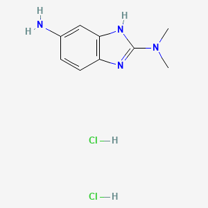 molecular formula C9H14Cl2N4 B1383418 N2,N2-dimethyl-1H-1,3-benzodiazole-2,5-diamine dihydrochloride CAS No. 1798723-65-5