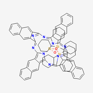 molecular formula C84H90N8O2Si3 B13834243 Bis(trihexylsiloxy)silicon 2,3-naph-thalocyanine 