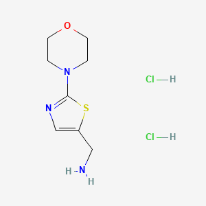 molecular formula C8H15Cl2N3OS B1383426 [2-(吗啉-4-基)-1,3-噻唑-5-基]甲胺二盐酸盐 CAS No. 1790140-73-6