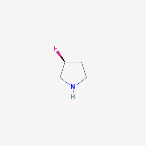 molecular formula C4H8FN B138343 (S)-3-fluoropyrrolidine CAS No. 136725-54-7