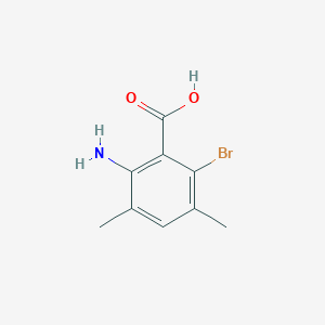 molecular formula C9H10BrNO2 B1383430 2-Amino-6-bromo-3,5-dimethylbenzoic acid CAS No. 1603580-85-3