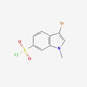 molecular formula C9H7BrClNO2S B1383431 3-Bromo-1-methyl-1H-indole-6-sulfonyl chloride CAS No. 1423161-84-5