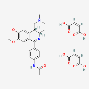 molecular formula C31H35N3O11 B13834351 N-[4-[(4aS,10bR)-8,9-dimethoxy-2-methyl-3,4,4a,10b-tetrahydro-1H-benzo[c][1,6]naphthyridin-6-yl]phenyl]acetamide;(Z)-but-2-enedioic acid 