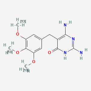 molecular formula C14H18N4O4 B13834432 4-Hydroxy Trimethoprim-13C3 