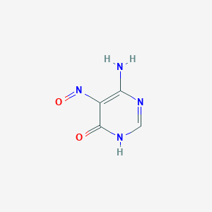 molecular formula C4H4N4O2 B13834441 4(1H)-Pyrimidinone, 6-amino-5-nitroso-(9CI) 