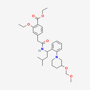 molecular formula C31H44N2O6 B13834444 2-Ethoxy-4-[2-[[1-[2-(3-hydroxy-3-O-methoxymethyl-1-piperidinyl)phenyl]-3-methylbutyl]amino]-2-oxoethyl]benzoic Acid Ethyl Ester 