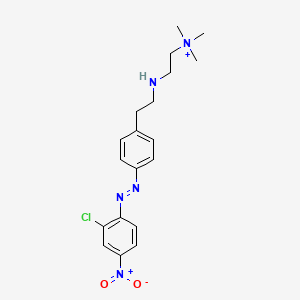 molecular formula C19H25ClN5O2+ B13834466 2-[2-[4-[(2-Chloro-4-nitrophenyl)diazenyl]phenyl]ethylamino]ethyl-trimethylazanium 