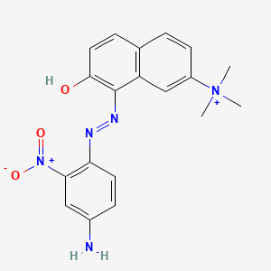 molecular formula C19H20N5O3+ B13834519 [8-[(4-Amino-2-nitrophenyl)azo]-7-hydroxy-2-naphthyl]trimethylammonium CAS No. 30075-29-7