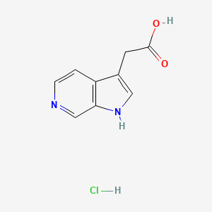 molecular formula C9H9ClN2O2 B1383466 2-{1H-pyrrolo[2,3-c]pyridin-3-yl}acetic acid hydrochloride CAS No. 1803608-72-1