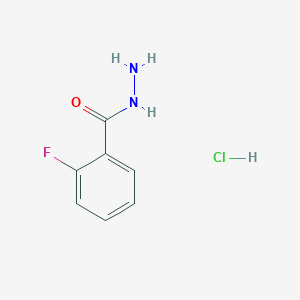 molecular formula C7H8ClFN2O B1383470 2-Fluorobenzohydrazide hydrochloride CAS No. 1803593-88-5