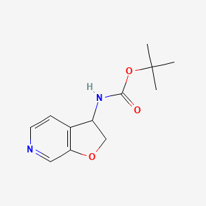 molecular formula C12H16N2O3 B1383472 tert-butyl N-{2H,3H-furo[2,3-c]pyridin-3-yl}carbamate CAS No. 1803610-03-8