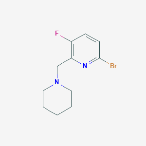 molecular formula C11H14BrFN2 B1383473 6-溴-3-氟-2-哌啶-1-基甲基吡啶 CAS No. 1228660-65-8
